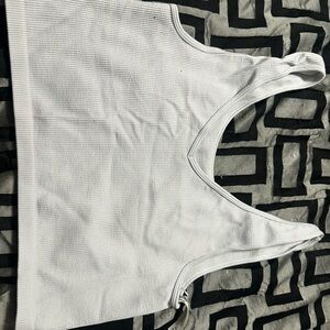 Aeropostale Light Gray Ribbed Top